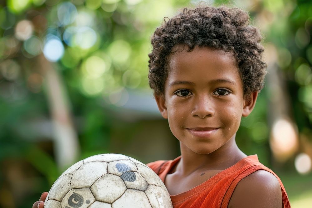 Brazilian boy soccer ball soccer ball.