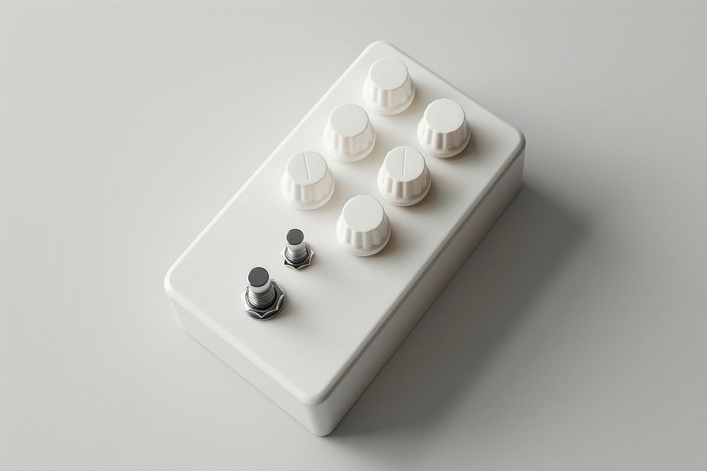 Floating white effect pedal electronics medication switch.