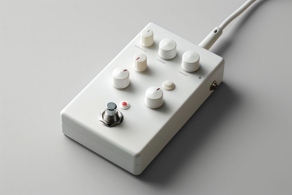 Floating white effect pedal electronics medication pill.