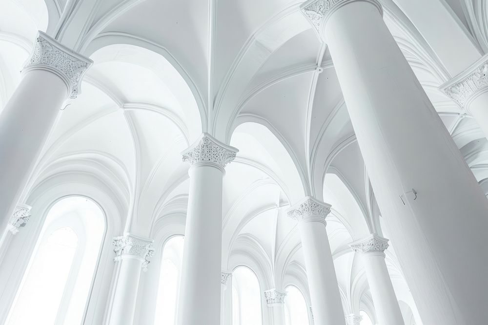 Pillars Catholic Church architecture vault | Free Photo - rawpixel