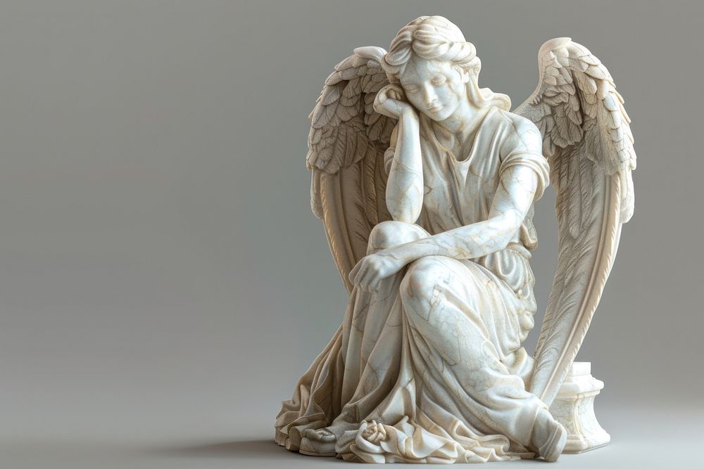Marble Angel sculpture angel archangel person.