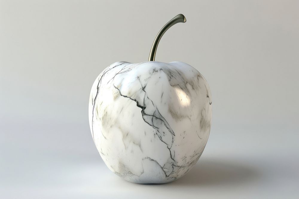 Marble apple sculpture porcelain pottery produce.