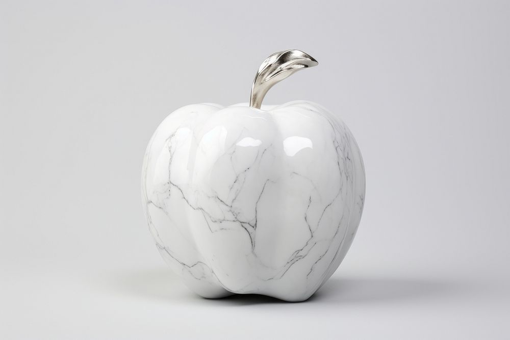 Marble apple sculpture porcelain vegetable pottery.