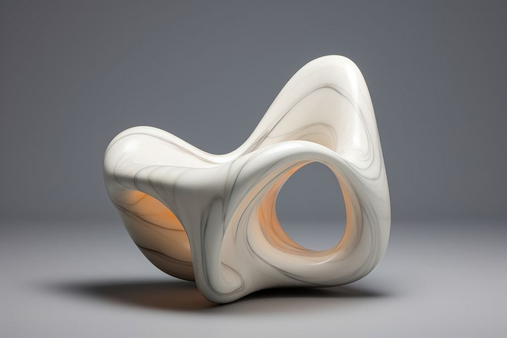 Marble chair sculpture furniture porcelain pottery.