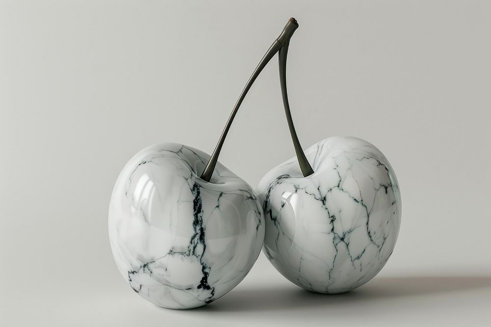 Marble cherry sculpture porcelain produce pottery.