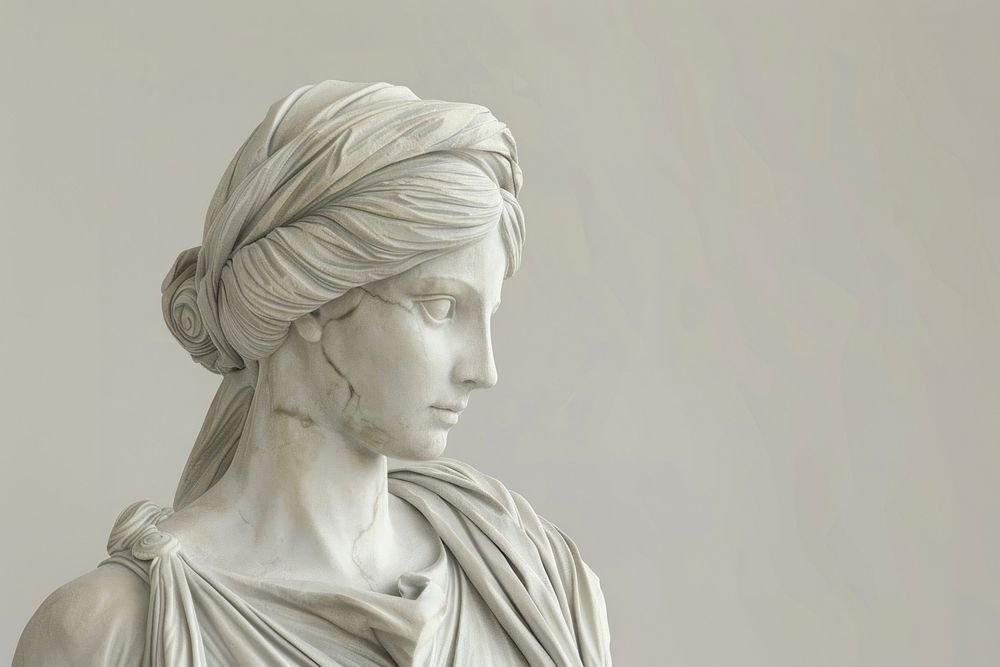 Marble greek woman sculpture photography portrait female.