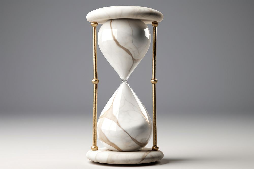 Marble hourglass sculpture lamp.
