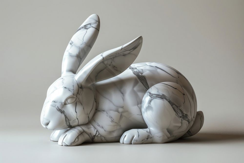 Marble rabbit sculpture animal mammal rodent.