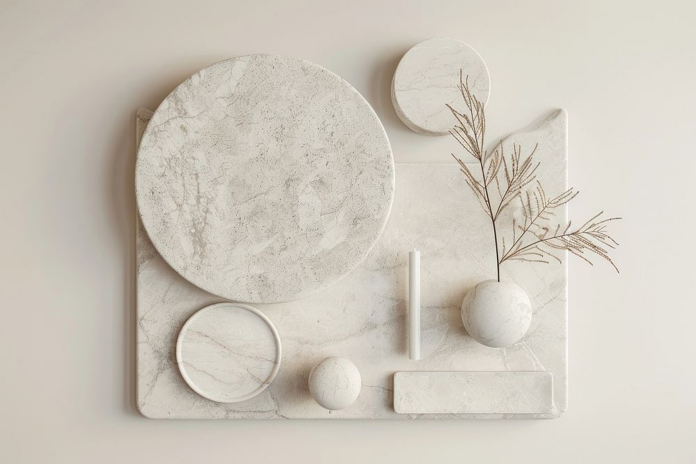 Marble tray furniture table plate.