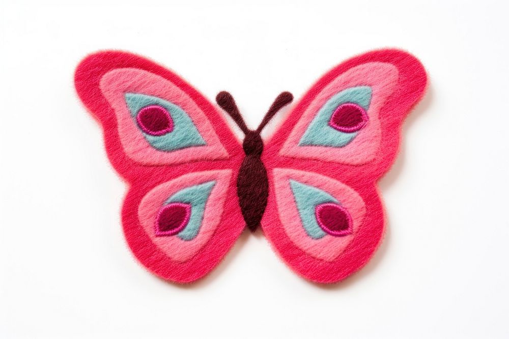 Felt stickers of a single butterfly accessories accessory applique.
