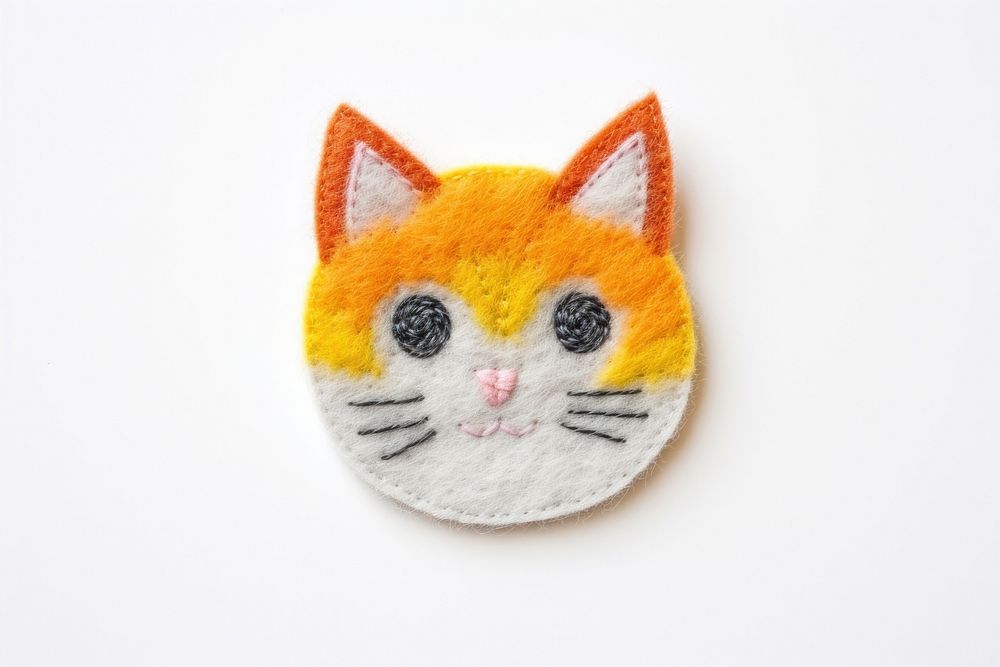 Felt stickers of a single cat accessories handicraft accessory.