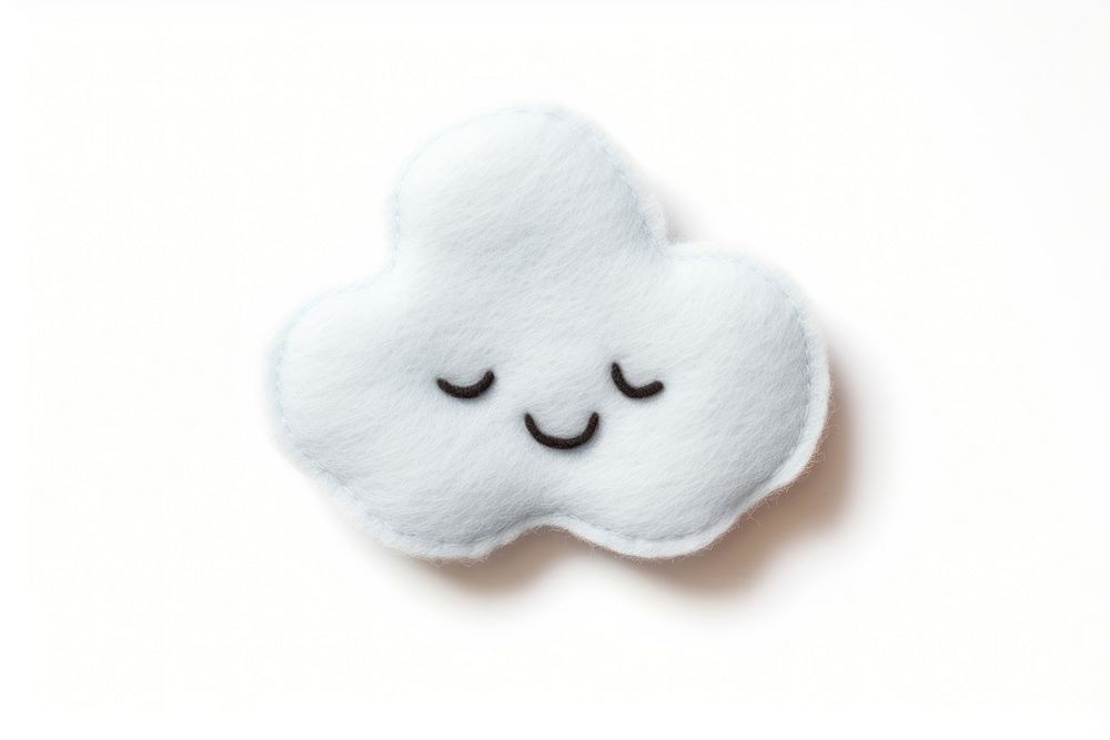 Felt stickers of a single cloud accessories accessory outdoors.