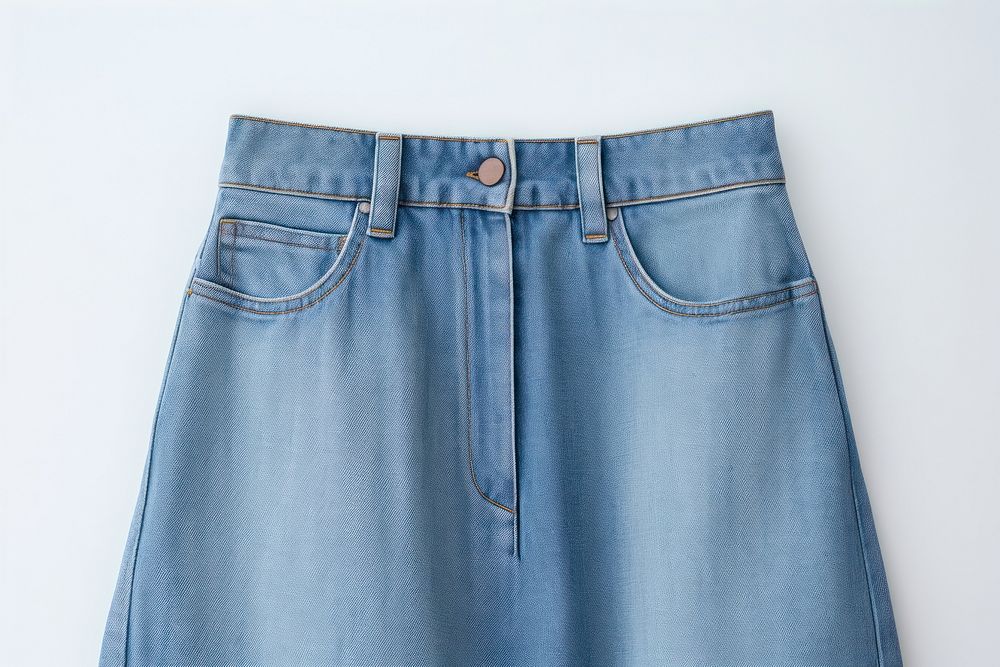 A medium jean skirt jeans clothing apparel.