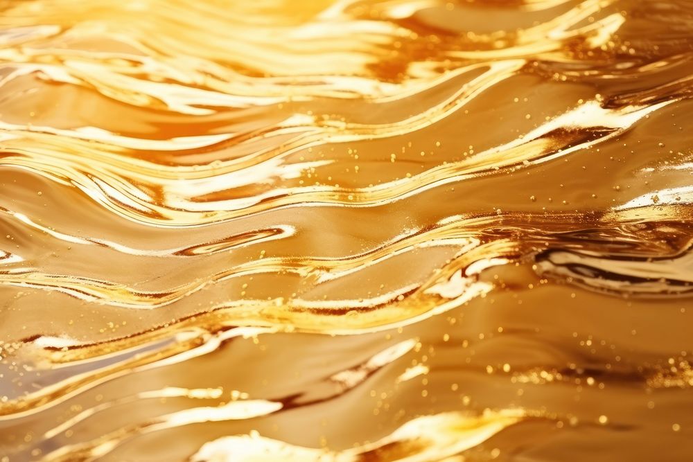Water ripple gold honey food.