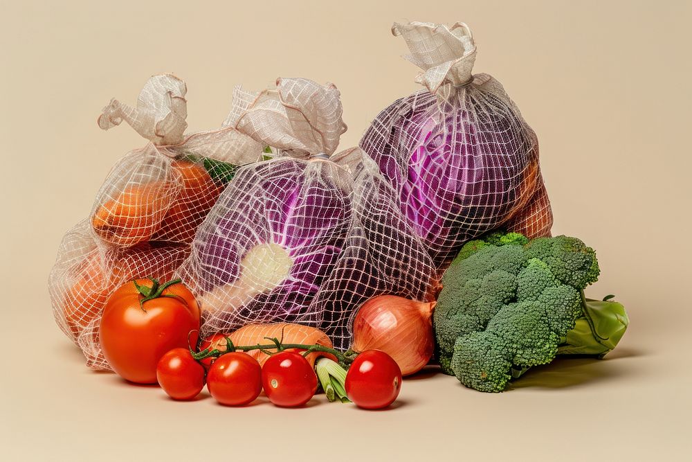 Vegetables in net bags tomato accessories accessory.