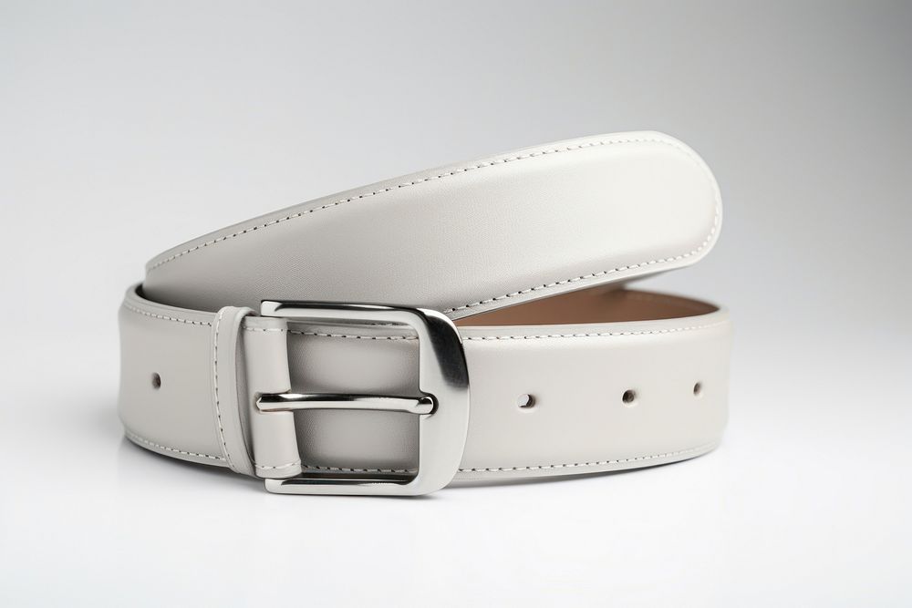 A black leather belt mockup accessories accessory buckle.