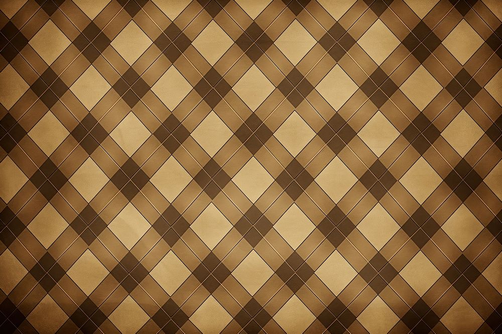 Brown vintage square pattern flooring texture indoors.