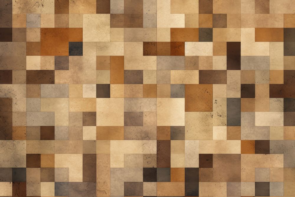 Brown vintage square pattern architecture building flooring.