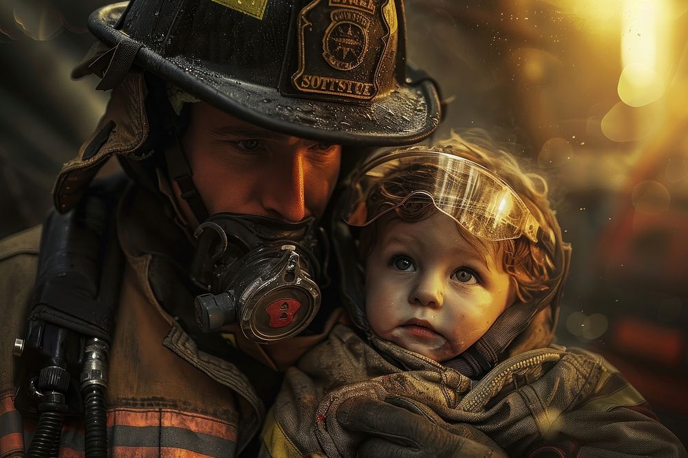 Fire fighter photo photography portrait.
