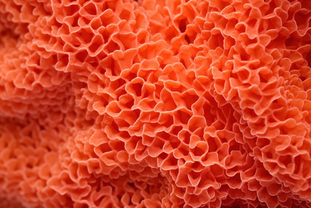 Orange coral texture animal sea life.