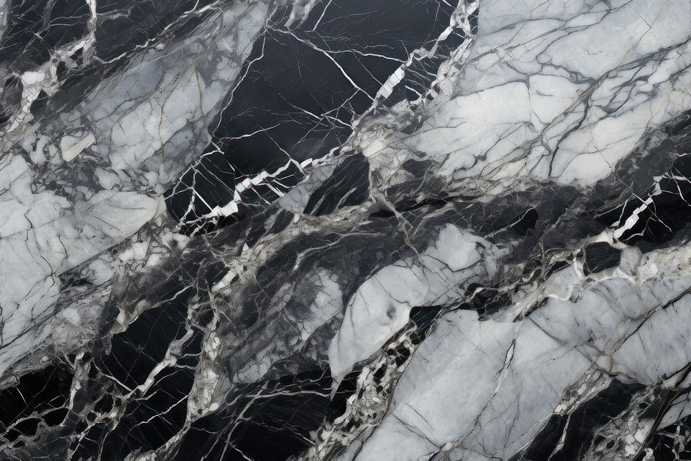 Aesthetic black marble and white marble texture rock.