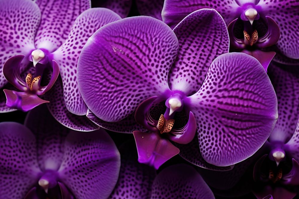 Purple orchid texture blossom flower person.