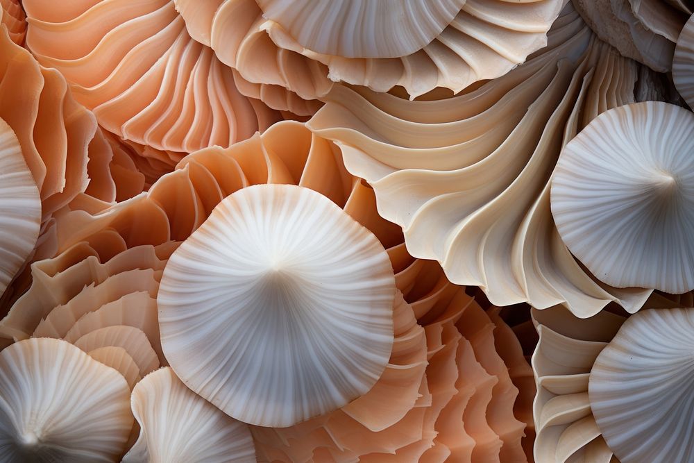 Sea shell texture invertebrate mushroom seashell.