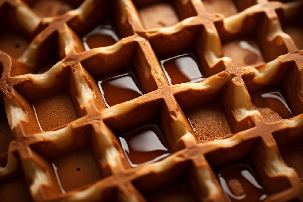 Waffle texture confectionery sweets food.