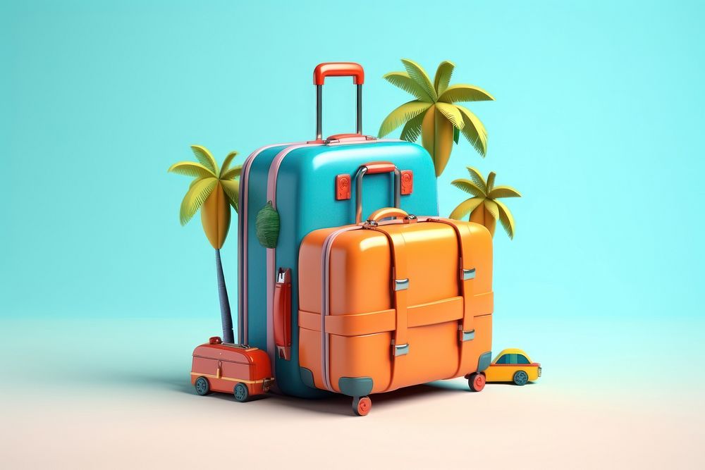 Travel suitcase baggage luggage.