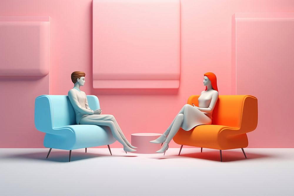 Conversation furniture armchair indoors. | Free Photo Illustration ...