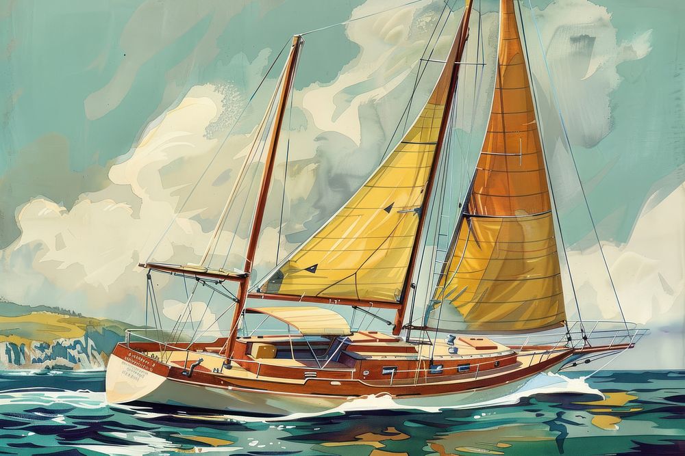 Yacht transportation watercraft sailboat.