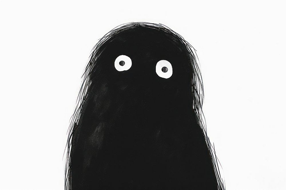 Silhouette art illustrated blackbird.