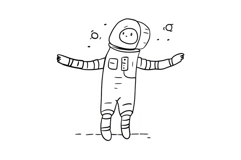 Astronaut sketch doodle illustrated.