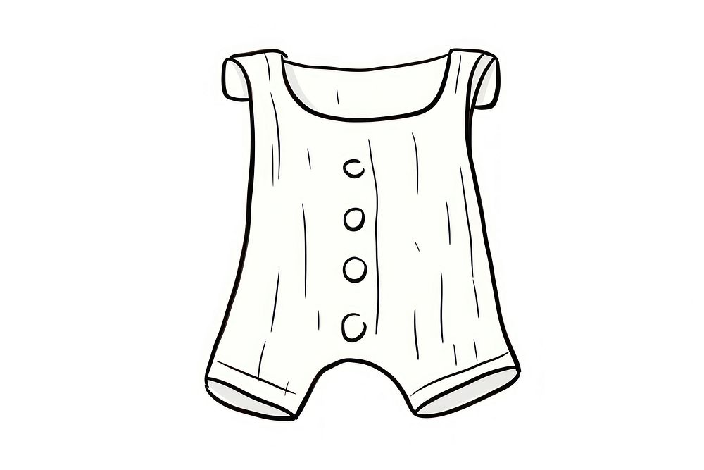 Baby singlet sketch illustrated clothing.