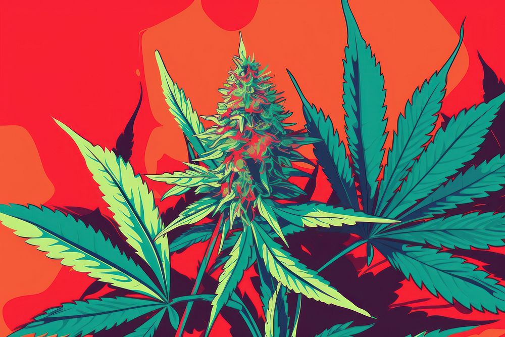 Marijuana plant weed hemp.