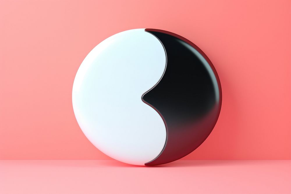 Yin yang symbol number logo.