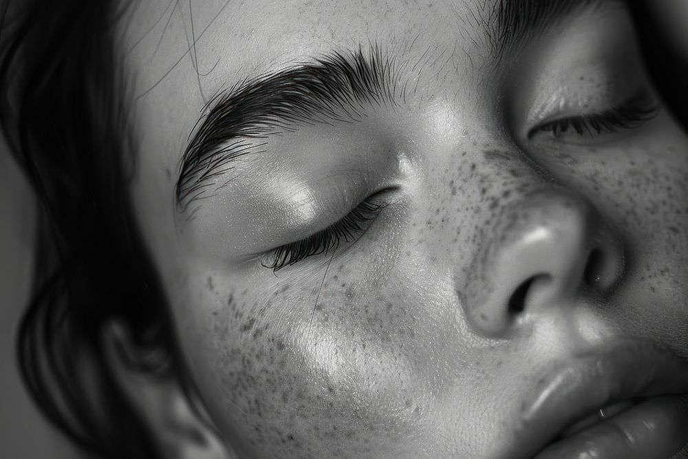 Woman cheek face skin texture photo photography portrait.