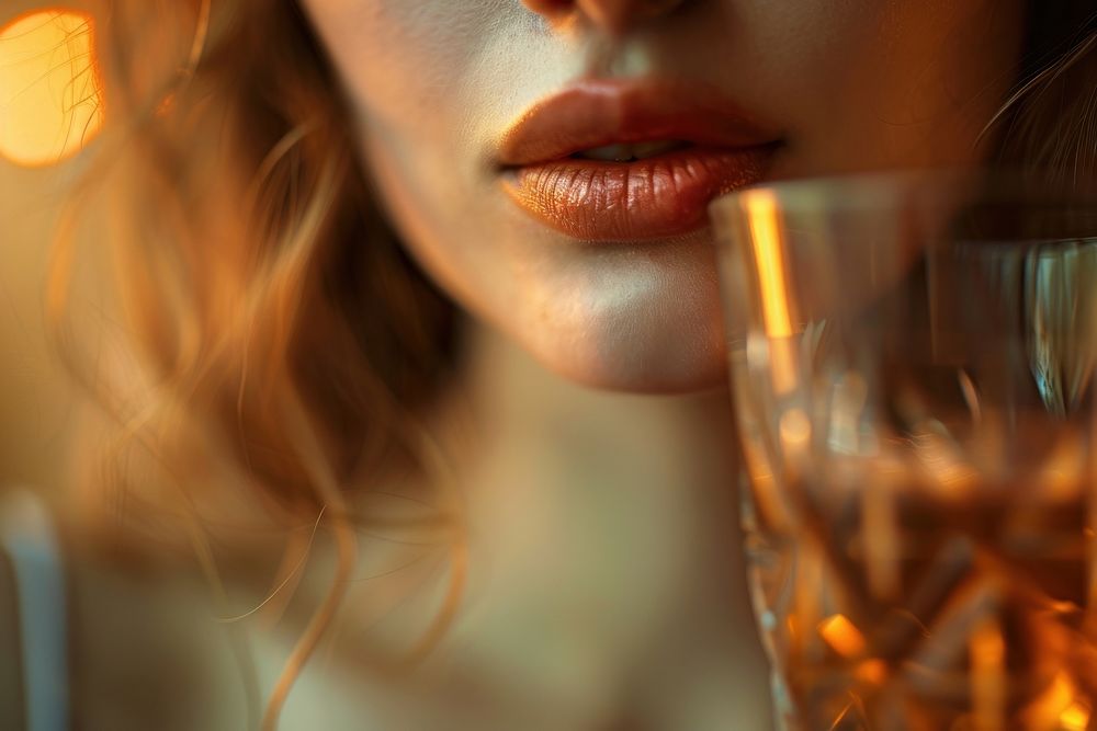 Woman lip sipping cocktail photo photography beverage.