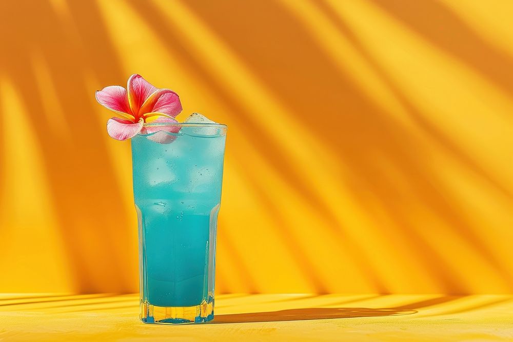 Blue hawaii cocktail beverage alcohol summer.