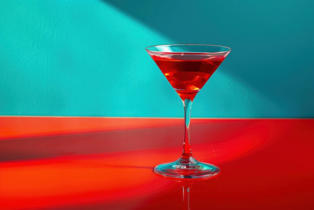 Red cocktail beverage alcohol martini.