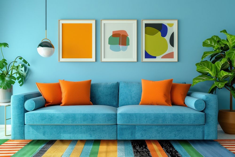 Modern living room furniture art architecture.