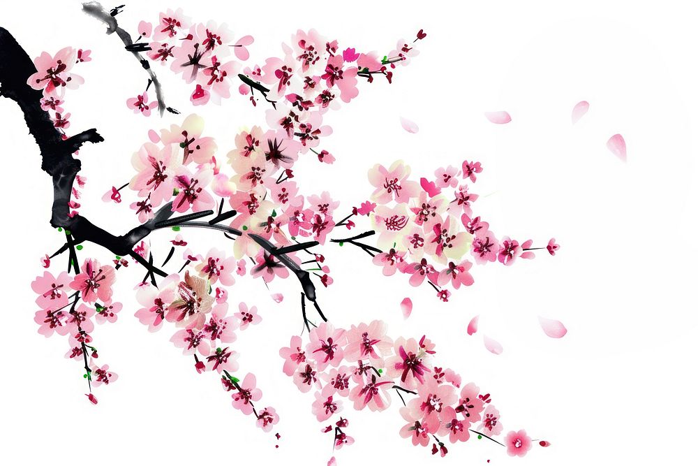 Cherry blossom Japanese minimal chandelier flower plant.