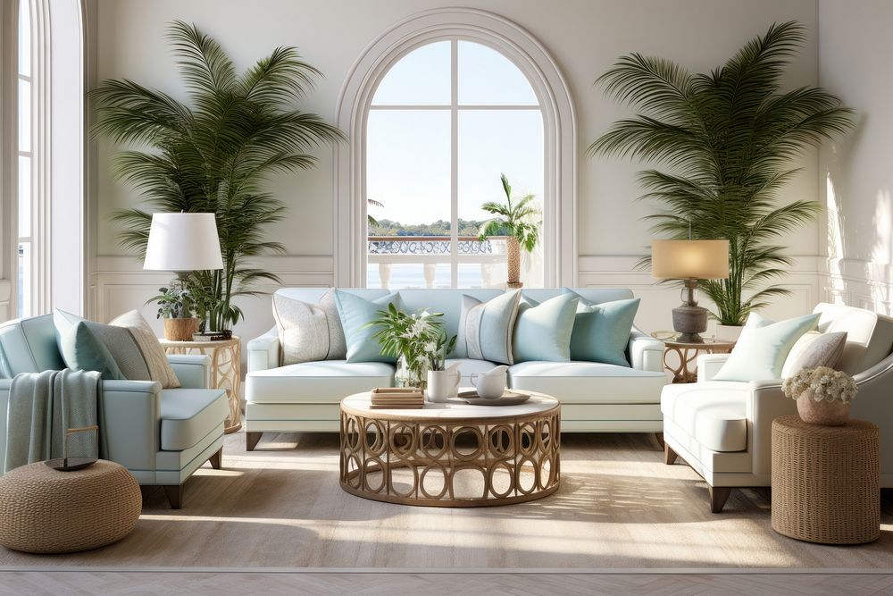 Mediterranean style living room architecture furniture building.