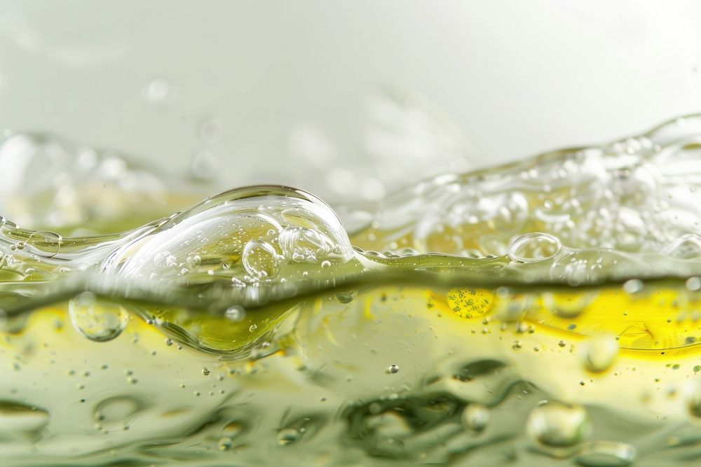 Salad oil bubble droplet green.