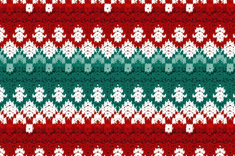 Christmas knitted pattern home decor.
