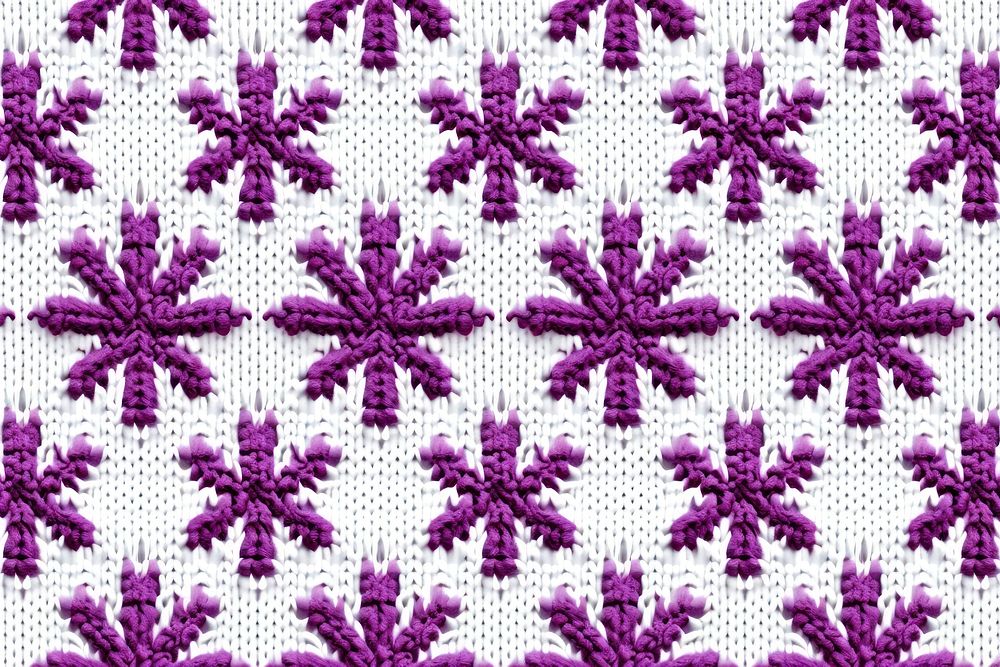 Flower knitted pattern embroidery outdoors dessert.
