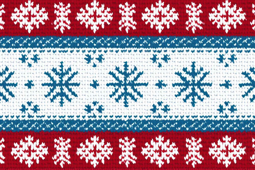 Snowman Christmas knitted pattern embroidery stitch rug.
