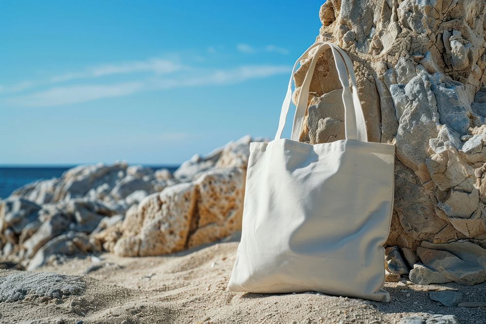 A white tote bag mockup accessories accessory handbag.