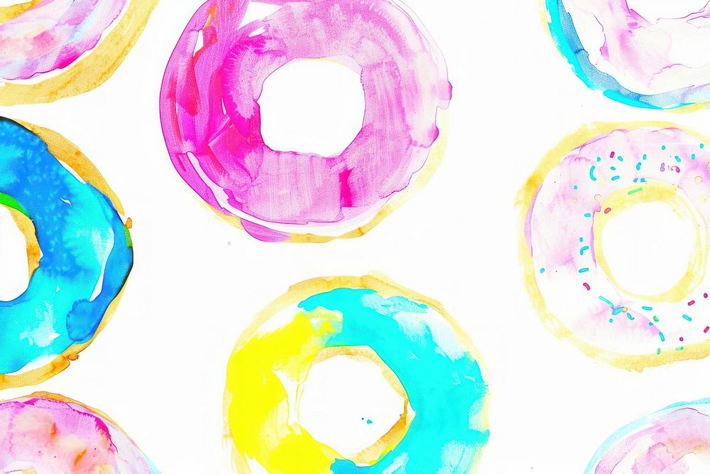Donut risograph text confectionery sweets.