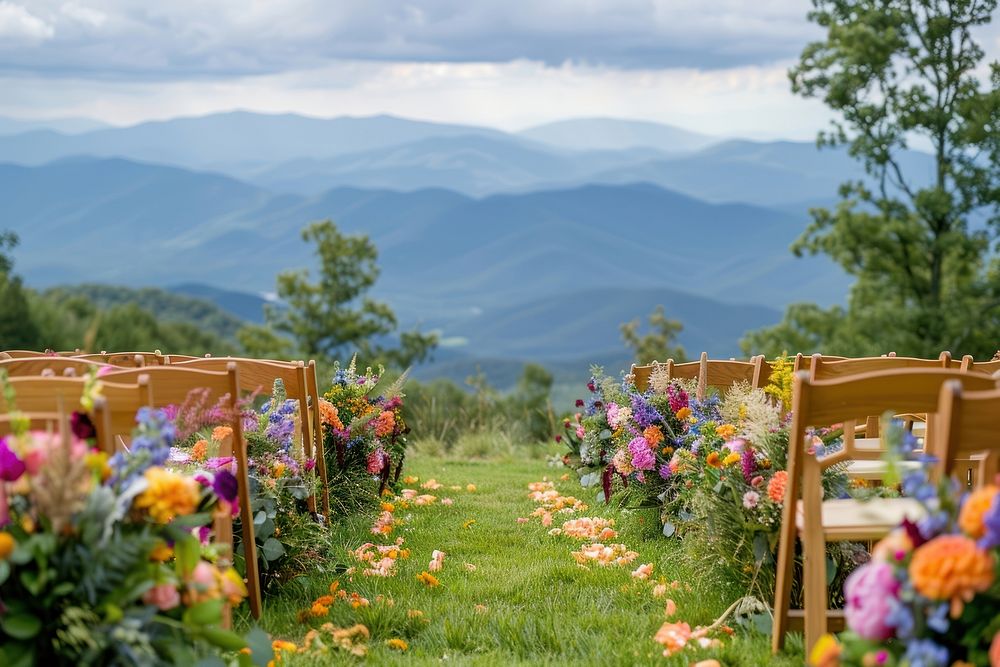 Wedding ceremony chair countryside furniture.